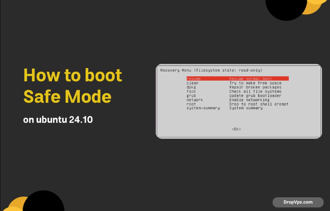 How to Boot Safe Mode on Ubuntu 24.10?